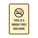 Portrait Round This Is A Smoke Free Building Sign