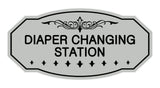 Lt Gray Victorian Diaper Changing Station Sign