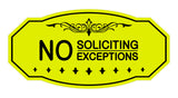 Victorian No Soliciting No Exceptions Sign