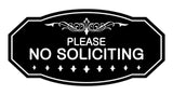 Victorian Please No Soliciting Sign