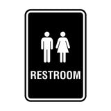 Portrait Round Unisex Restroom Sign
