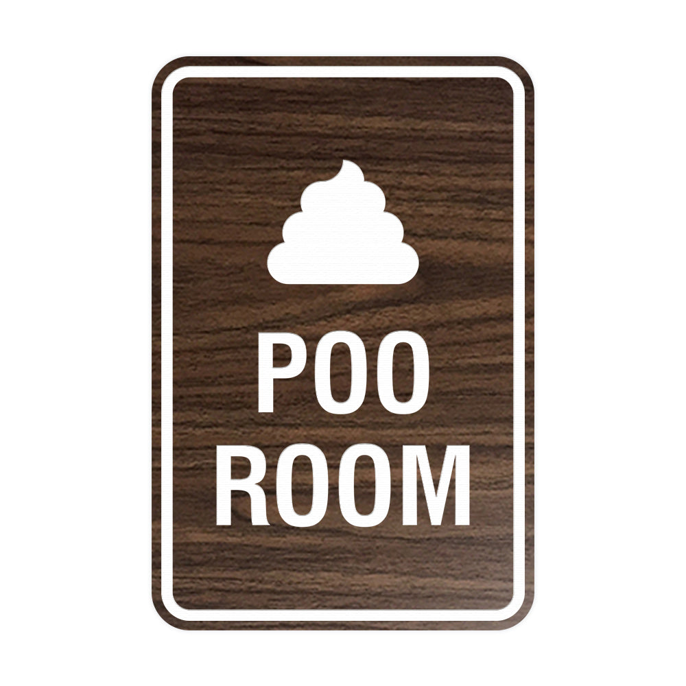 Portrait Round Poo Room Sign โ Pacific Sign and Stamp