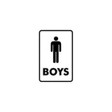 Portrait Round Boys Restroom Sign