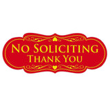 Designer NO SOLICITING Thank You Sign