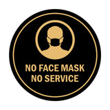 Circle No Face Mask No Service Sign