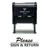 Please Sign And Return Self Inking Rubber Stamp