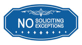 Victorian No Soliciting No Exceptions Sign