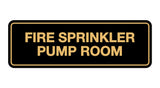 Black / Gold Signs ByLITA Standard Fire Sprinkler Pump Room Sign