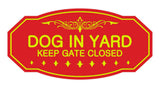 Victorian Dog In Yard Keep Gate Closed Sign
