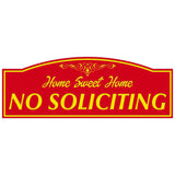 All Quality "HOME SWEET HOME NO SOLICITING" Engraved Sign, 3" x 8"