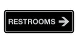 Signs ByLITA Standard RESTROOM (RIGHT ARROW) Sign