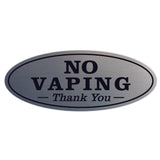 Oval NO VAPING Thank You Sign