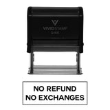No Refunds No Exchanges Self Inking Rubber Stamp
