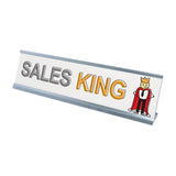 Sales King, Stick People Desk Sign, Novelty Nameplate (2 x 8")