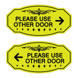 Victorian Please Use Other Door Sign Set