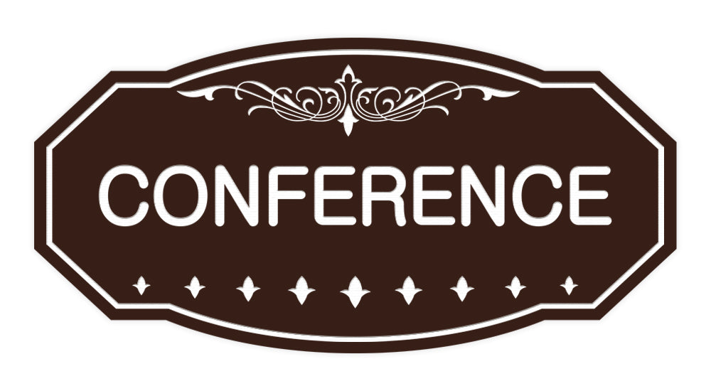 Dark Brown Victorian Conference Sign