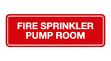 Red Signs ByLITA Standard Fire Sprinkler Pump Room Sign