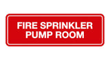 Red Signs ByLITA Standard Fire Sprinkler Pump Room Sign