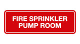 Red Signs ByLITA Standard Fire Sprinkler Pump Room Sign