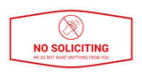 Fancy No Soliciting We Do Not Want Anything From You Wall or Door Sign