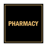 Signs ByLITA Square Pharmacy Sign with Adhesive Tape, Mounts On Any Surface, Weather Resistant, Indoor/Outdoor Use