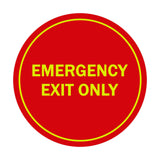 Circle Emergency Exit Only Sign