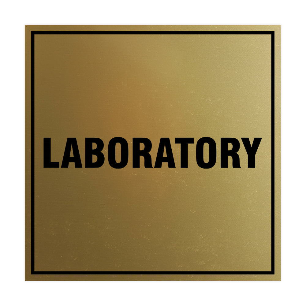 Signs ByLITA Square Laboratory Sign with Adhesive Tape, Mounts On Any Surface, Weather Resistant, Indoor/Outdoor Use