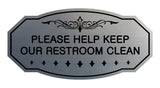 Victorian Please Help Keep Our Restroom Clean Sign