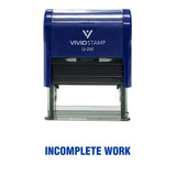 Incomplete Work Teacher Self Inking Rubber Stamp