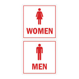 Signs ByLITA Square men women sign set with Adhesive Tape, Mounts On Any Surface, Weather Resistant, Indoor/Outdoor Use