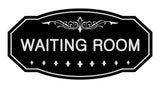 Black / White Victorian Waiting Room Sign