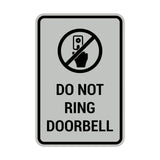 Portrait Round Do Not Ring Doorbell Sign