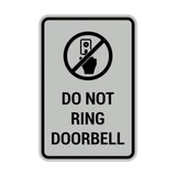 Portrait Round Do Not Ring Doorbell Sign