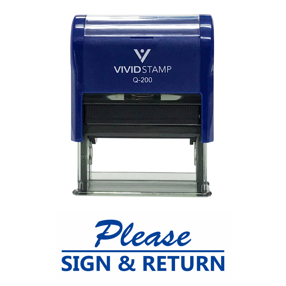 Please Sign And Return Self Inking Rubber Stamp