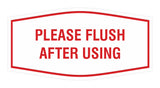 Fancy Please Flush After Using Wall or Door Sign