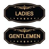Victorian Ladies And Gents Sign Set
