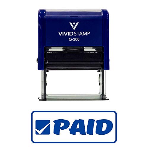 Paid W/Border Office Self-Inking Office Rubber Stamp