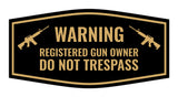 Fancy Warning Registered Gun Owner Do Not Trespass Sign