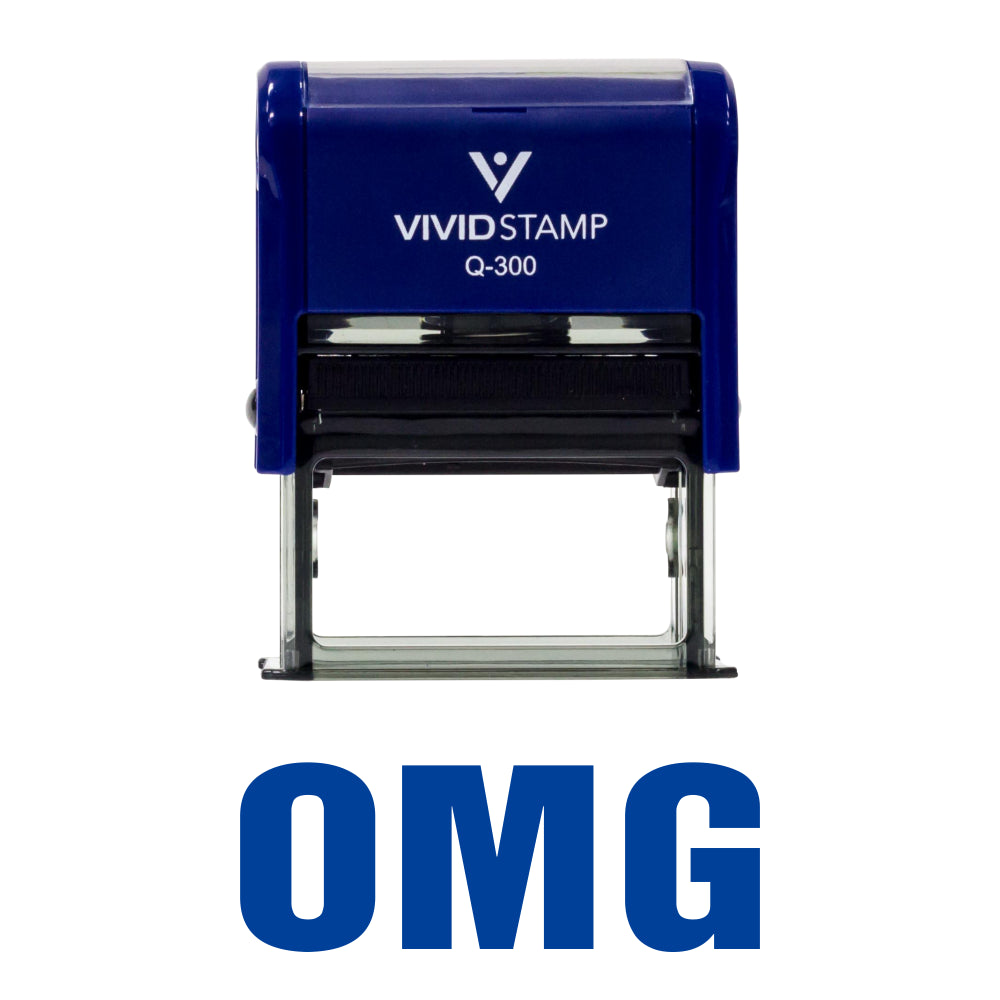 Omg Self Inking Rubber Stamp