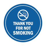 Signs ByLITA Circle Thank you for not smoking Sign with Adhesive Tape, Mounts On Any Surface, Weather Resistant, Indoor/Outdoor Use