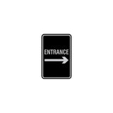 Portrait Round Entrance Right Arrow Sign