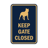 Portrait Round Keep Gate Closed Dog Sign
