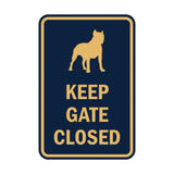 Portrait Round Keep Gate Closed Dog Sign