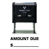 Amount Due Self Inking Rubber Stamp