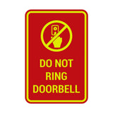 Portrait Round Do Not Ring Doorbell Sign