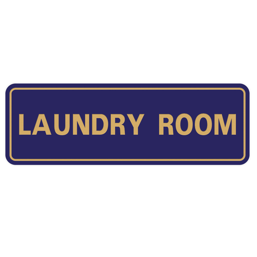 Blue / Gold Standard Laundry Sign