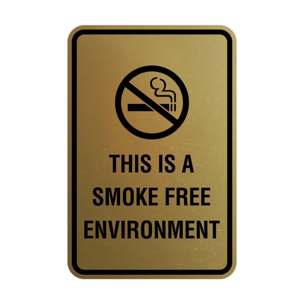 Portrait Round This Is A Smoke Free Environment Sign