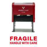 Fragile Handle With Care Self Inking Rubber Stamp