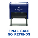 Basic Final Sale No Refunds Self Inking Rubber Stamp