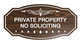 Victorian Private Property No Soliciting Sign